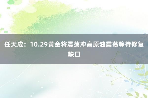 任天成：10.29黄金将震荡冲高原油震荡等待修复缺口