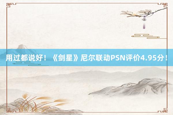 用过都说好！《剑星》尼尔联动PSN评价4.95分！