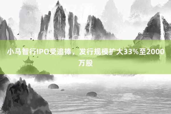 小马智行IPO受追捧，发行规模扩大33%至2000万股